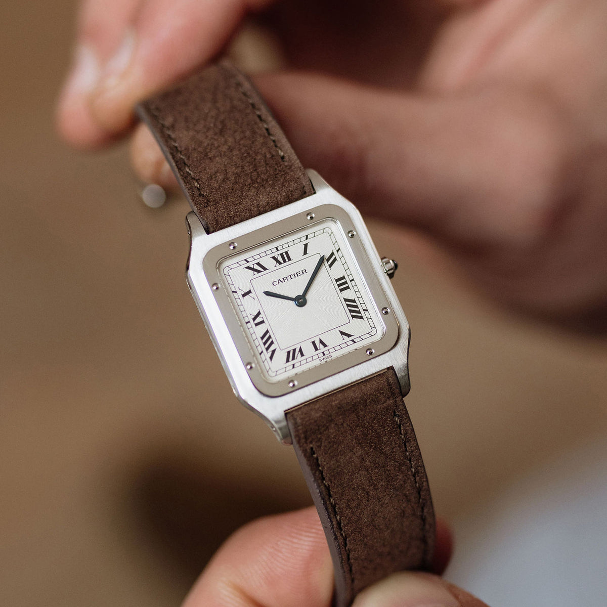 Cartier Santos Dumont Ref. 1575 - Platinum - Full set from 1994