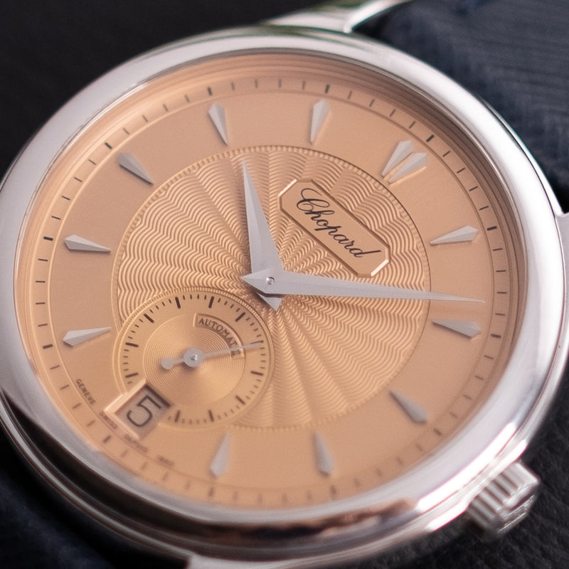 Chopard L.U.C. 1860 Silver Guilloché dial - White gold - for $27,822 for  sale from a Trusted Seller on Chrono24