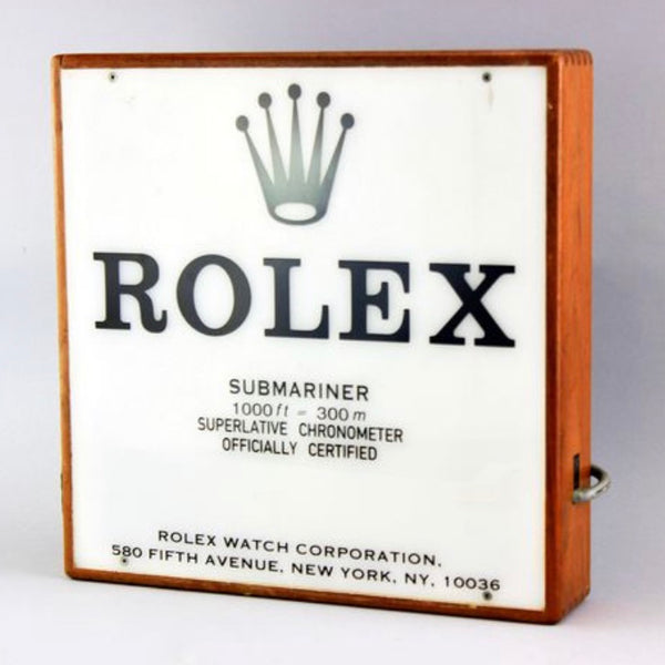 Rolex vintage shop wall sign - light-box