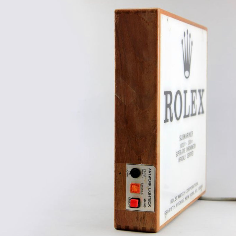 Rolex vintage shop wall sign - light-box