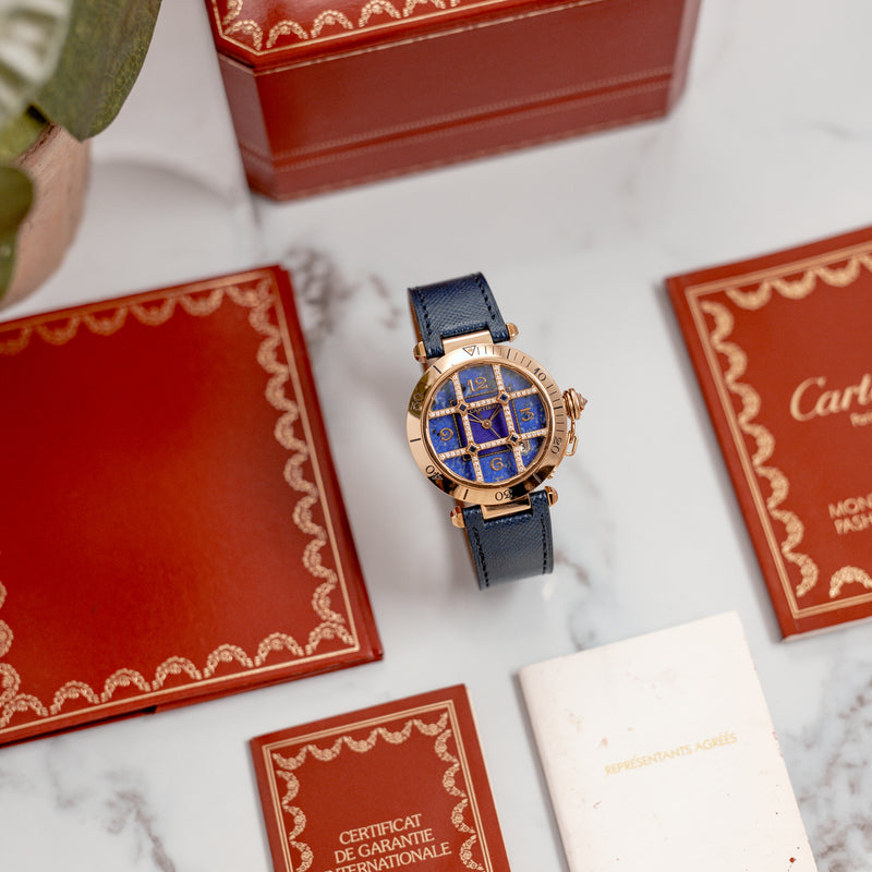 Cartier Pasha Ref. 1023 - Lapis Lazuli Dial