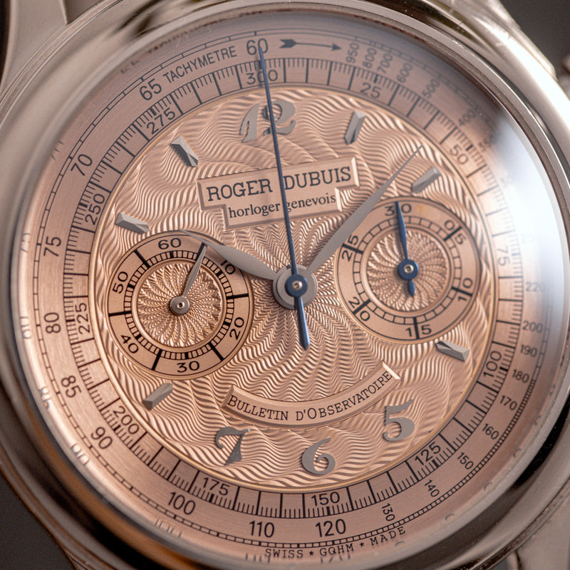 Roger Dubuis Hommage H40 Chronograph - Salmon Guilloché dial - Full set