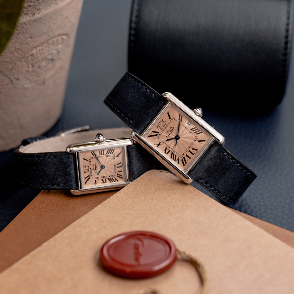 Cartier Must de - 13 rue de la Paix - Guilloché Salmon dial