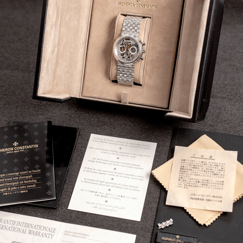 Vacheron Constantin Platinum Chronograph Skeleton - Ref. 47100 - Full set