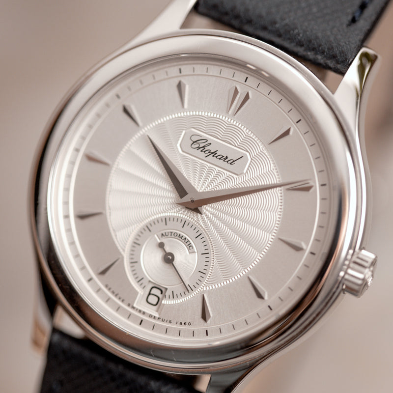 Chopard L.U.C. 1860 Silver Guilloché dial - White gold - for $27,822 for  sale from a Trusted Seller on Chrono24
