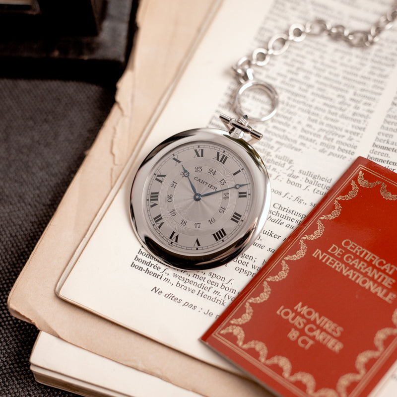 Cartier Platinum Pocket Watch - 1994 reedition