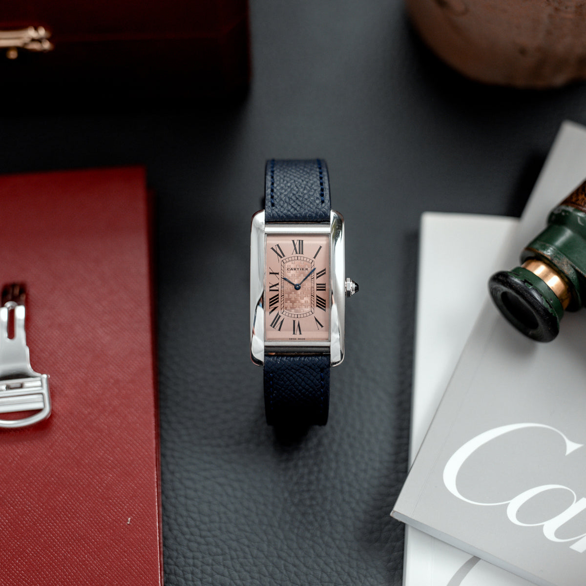 Cartier Tank Américaine 1734 - 150th Swiss Confederation - Salmon