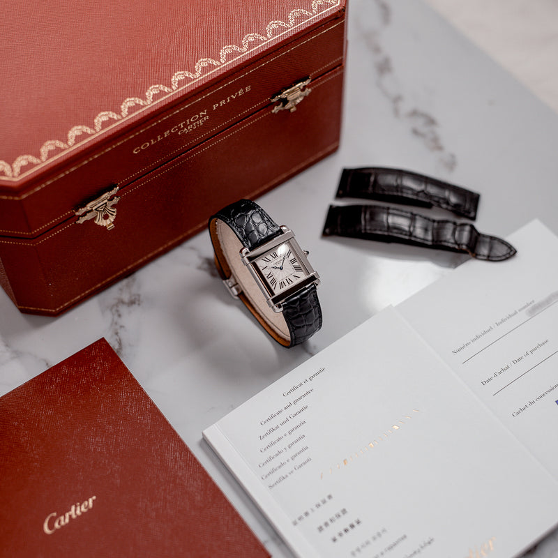 Cartier Tank Chinoise - Platinum - 2685H - Full Set