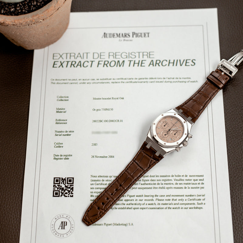 Audemars Piguet Royal Oak Chronograph 26022BC - Salmon dial – Mr Watchley